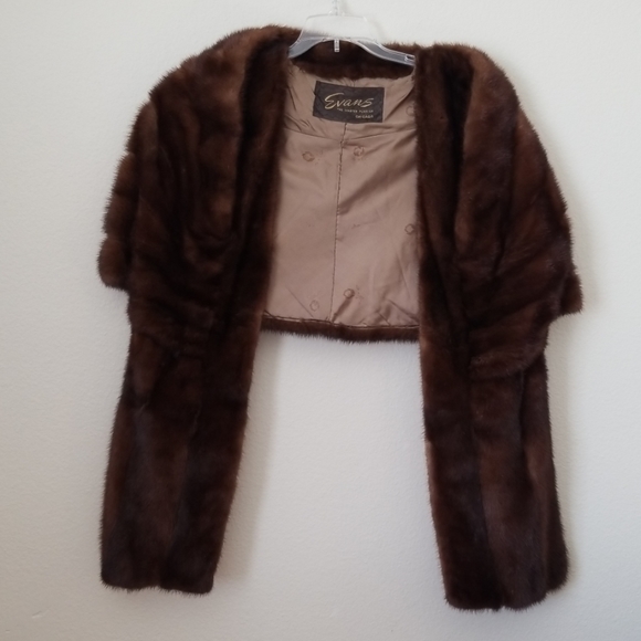Evans- Vintage Mink Stole - Picture 1 of 11